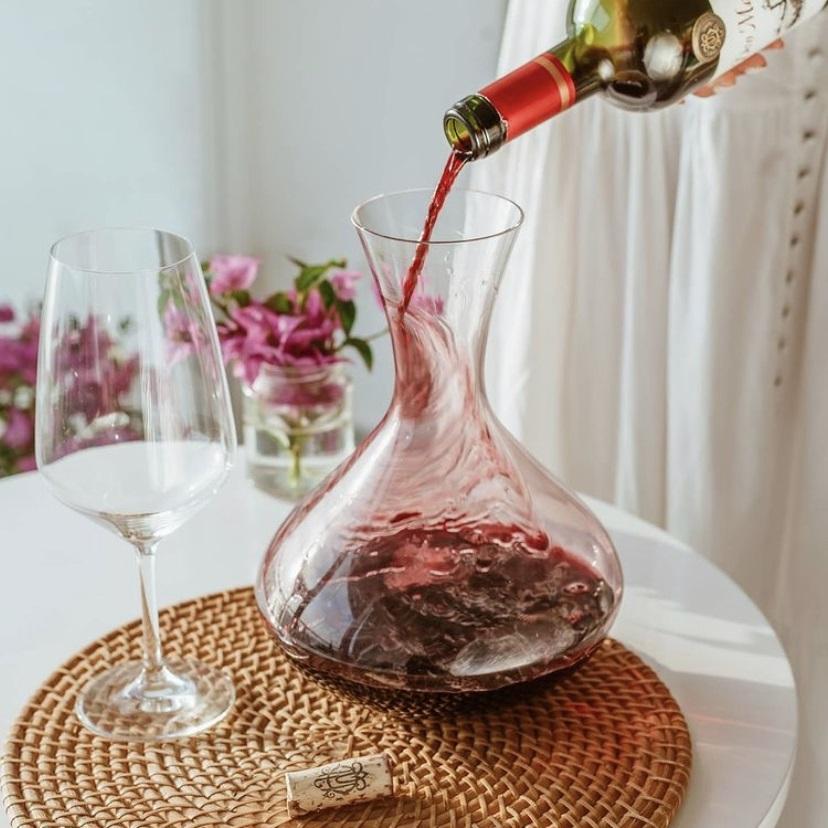 Jarras de vino Vaso de cristal Decantadores de licor de vino tinto 2 litros 